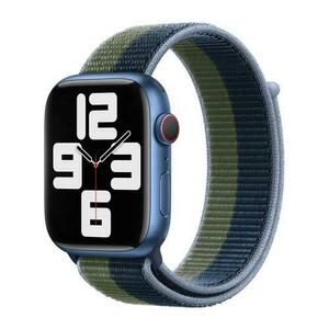 Curea Smartwatch Apple Watch 41mm Sport Loop Regular (Verde/Albastru) imagine