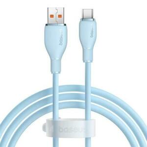 Cablu Baseus Pudding Series, USB la USB-C, 100W, Fast Charging, 1.2m (Albastru) imagine