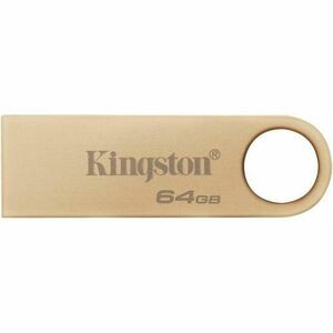 Stick USB Kingston DataTraveler SE9 G3, 64GB, USB 3.2 Gen1, Metalic, Auriu imagine