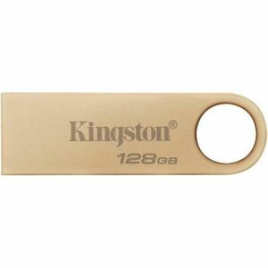 Stick USB Kingston DataTraveler SE9 G3, 128GB, USB 3.2 Gen1, Metalic, Auriu imagine
