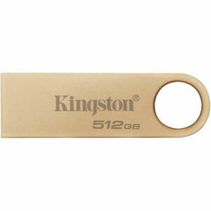 Memorie USB Kingston DataTraveler SE9 G3, 512GB, USB 3.2 Gen1, Metalic, Auriu imagine