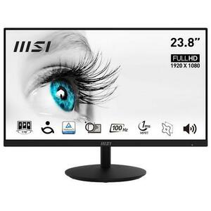 Monitor IPS LED MSI Pro 23.8inch MP242A, Full HD (1920 x 1080), VGA, HDMI, DisplayPort, Boxe, 100 Hz, 1 ms (Negru) imagine