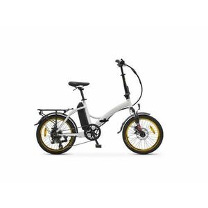 Bicicleta asistata electric Argento Piuma S, Shimano Tourney 7 viteze, motor 250W, pliabila, Baterie Li-Ion 36V/10.4Ah (Alb) imagine