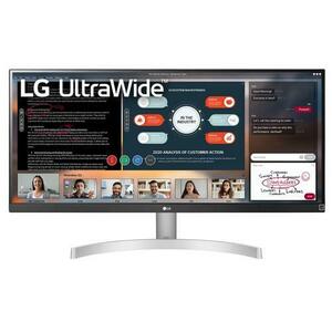 Monitor IPS LED LG 29inch 29WN600-W, 2560 x 1080, HDMI, DisplayPort, Boxe, 75 Hz (Alb/Argintiu) imagine