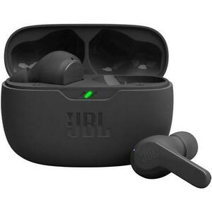 Casti True Wireless JBL Wave Beam, Bluetooth, SinglePoint, Deep Bass, Waterproof IPX2 (Negru) imagine