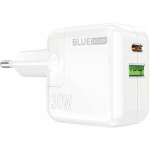 Incarcator Retea BLUE Power BC111A, 30W, 3A, 1 x USB-A - 1 x USB-C, Alb imagine
