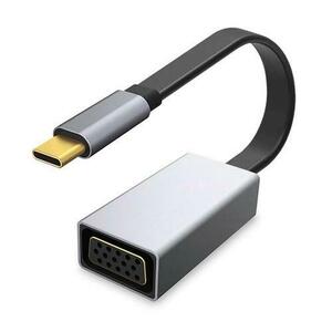 Adaptor Platinet Multimedia, USB-C la VGA (Gri) imagine