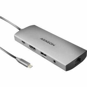 Hub USB Axagon HMC-8HLSA, HDMI, RJ-45, USB, SD/microSD, PD 100W (Argintiu) imagine