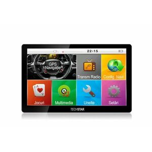 GPS Auto/Camion Navigatie Techstar® 7 inch, Display Touchscreen Premium, Bluetooth, 8GB Windows CE 128 Ram, Negru imagine
