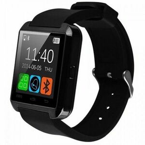 Smartwatch Techstar® U8+, Bluetooth, Ecran LCD 1.44inch, Conectare Telefon, Pedometru, Negru imagine