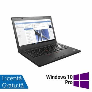Laptop Refurbished LENOVO ThinkPad T460, Intel Core i5-6300U 2.40GHz, 8GB DDR4, 256GB SSD, 14 Inch HD, Webcam + Windows 10 Pro imagine
