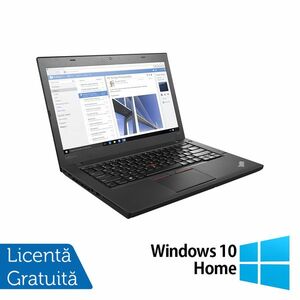 Laptop Refurbished LENOVO ThinkPad T460, Intel Core i5-6300U 2.40GHz, 8GB DDR4, 256GB SSD, 14 Inch HD, Webcam + Windows 10 Home imagine