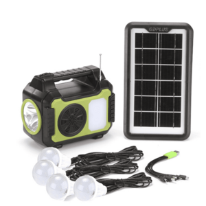 Kit solar GD-8071 dotat cu dispozitive USB cu 4 becuri si Radio imagine