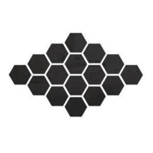 Set 10 Oglinzi Design Hexagon NEGRE - Oglinzi Decorative Acrilice Cristal - Diamant - Fagure 10 bucati/set NEGRE imagine