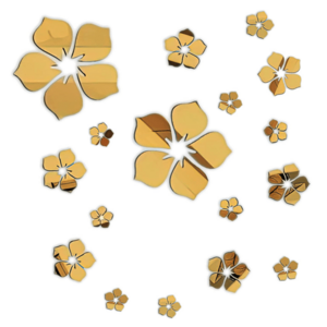 Set 25 stickere stil oglinda decorativa acrilica AURIE in forma de floare imagine