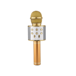 Microfon Profesional Karaoke Smart WS-858 Auriu Hi-Fi Conexiune Wireless Bluetooth 4.1 imagine