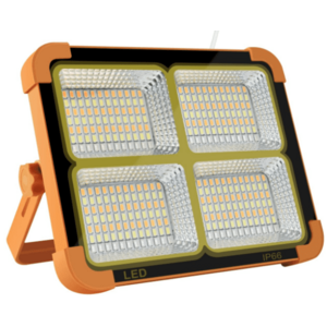 Lampa solara portabila de lucru functie incarcator 336 Leduri reincarcabila 500W temperatura 6500K Portocalie imagine