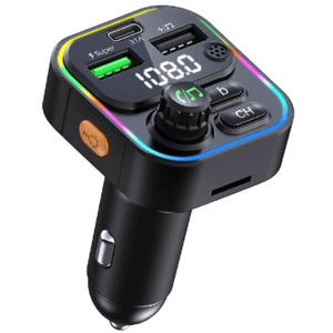 Modulator FM Auto cu Funcție Bluetooth Wireless RGB 7 Culori imagine