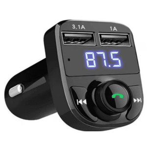 Modulator FM X8 functie Bluetooth transmitator MP3 handsfree Negru imagine