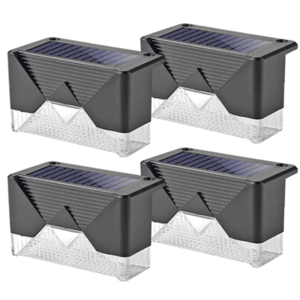 Set 4 Lampi Solare pentru Gard si Stalp cu Senzor de Miscare imagine