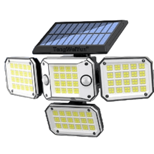 Lampa solara cu 4 casete si 2 senzori de miscare cu 192 LED Fara Fir imagine