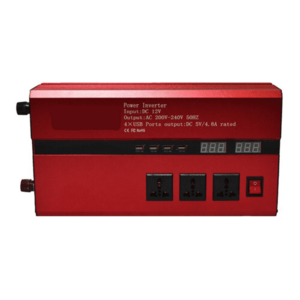 Invertor cu Display Dublu 5000W 12-220V Port-uri USB Priza ROSU imagine