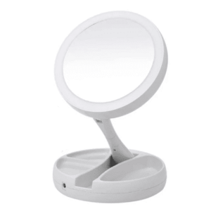 Oglinda cosmetica pentru machiaj cu iluminare LED rotunda Xj 988 imagine