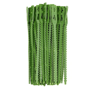 Set 30 coliere verzi din plastic pentru prindere plante gradina imagine