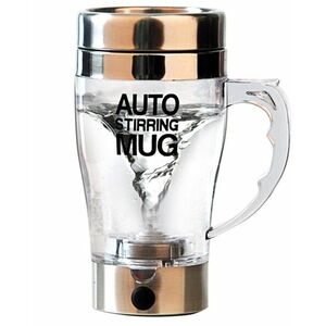 Cana Transparenta cu Amestecare Automata si Maner - Auto Stirring Mug 350 ml imagine