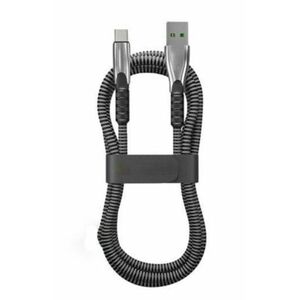 Set 2 Cablu de date Iphone/USB din material textil Negru imagine