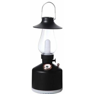 Mini umidificator NEGRU cu lampa vintage si schimbare de culoare imagine