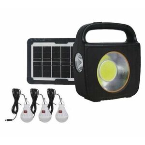 Kit CC022-1 panou solar cu lanterna si 3 becuri, 100 W imagine
