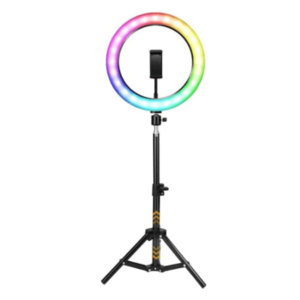 Lampa circulara profesionala LED Ring Light RGB Andowl Q MG34 diametru 26 cm imagine