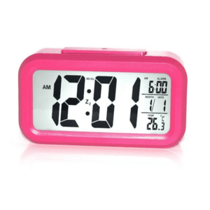 Ceas cu alarma electronic din Plastic Gri/Roz imagine