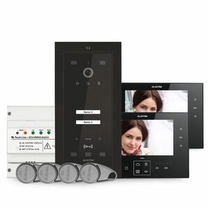 Kit videointerfon Electra Home EL-VINT-HOME-2-7, 2 familii, 7 inch, 800 TVL, aparent/ingropat imagine