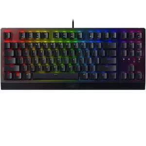 Tastatura gaming mecanica Razer BlackWidow V3 TKL, iluminare Chroma RGB, switch Razer Green, US Layout, Negru imagine