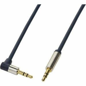 Cablu audio 3, 5 m/m 90° 1m albastru imagine