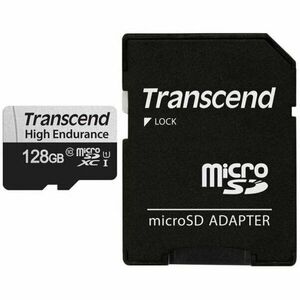Card de memorie Transcend 128GB microSD cu adaptor U1, High Endurance imagine