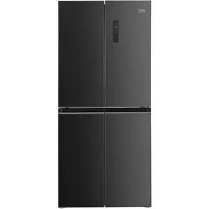 Side-by-side Beko GNO4031GS, 421l, Clasa E, NeoFrost Dual Cooling, Compresor Prosmart Inverter, Display touch, H 180 cm, Sticla antracit imagine