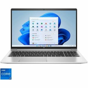 Laptop HP ProBook 450 G9 cu procesor Intel® Core™ i7-1255U pana la 4.7 GHz, 15.6, Full HD, IPS, 16GB DDR4, 512GB SSD, Intel® Iris® Xe Graphics, Windows 11 Pro, Silver imagine