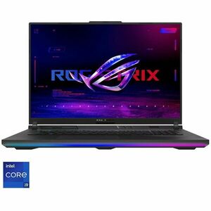 Laptop Gaming ASUS ROG Strix SCAR 18 G834JYR cu procesor Intel® Core™ i9-14900HX pana la 5.8 GHz, 18, QHD+, Mini LED 240Hz, 64GB DDR5, 2TB SSD, NVIDIA® GeForce RTX™ 4090 16GB GDDR6 TGP 175W, No OS, Off Black imagine
