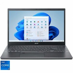 Laptop Acer Aspire 5 A515-57-72NE cu procesor Intel® Core™ i7-12650H, pana la 4.7 GHz, 15.6, Full HD, IPS, 16GB DDR4, 512GB SSD, Intel® UHD Graphics, Windows 11 Home, No OS, Steel Gray imagine