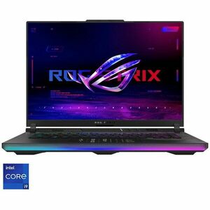 Laptop Gaming ASUS ROG Strix SCAR 16 G634JZR cu procesor Intel® Core™ i9 14900HX pana la 5.8 GHz, 16, QHD+, IPS, 240Hz, 32GB DDR5, 1TB SSD, NVIDIA® GeForce RTX™ 4080 12GB GDDR6 TGP 175W, No OS, Off Black imagine