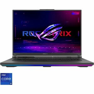 Laptop Gaming ASUS ROG Strix G18 G814JVR cu procesor Intel® Core™ i9 14900HX pana la 5.8 GHz, 18, QHD+, IPS, 240Hz, 16GB DDR5, 1TB SSD, NVIDIA® GeForce RTX™ 4060 8GB GDDR6 TGP 140W, No OS, Eclipse Gray imagine