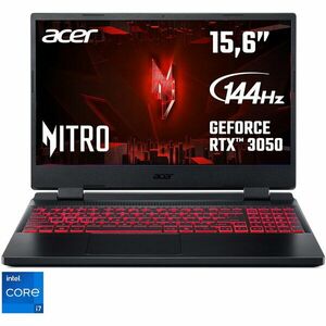 Laptop Gaming Acer Nitro 5 AN515-58 cu procesor Intel® Core™ i7-12650H pana la 4.70 GHz, 15.6, Full HD, IPS, 144Hz, 16GB, 512GB SSD, NVIDIA® GeForce RTX™ 3050 4GB GDDR6, No OS, Black imagine