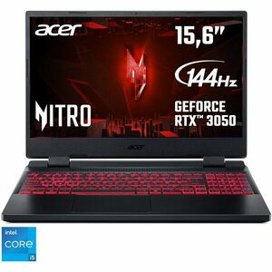 Laptop Gaming Acer Nitro 5 AN515-58 cu procesor Intel® Core™ i5-12450H pana la 4.4 GHz, 15.6, Full HD, IPS, 144Hz, 16GB, 512GB SSD, NVIDIA® GeForce RTX™ 3050 4GB GDDR6, No OS, Black imagine