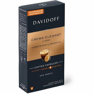 Capsule cafea Davidoff Café Crema Elegant Lungo, 10 capsule x 5.5g, Compatibil sistem Nespresso imagine