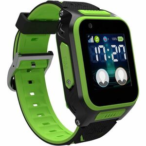 Smartwatch Watch 4, LTE, cu tripla localizare (LBS, GPS, Wi-Fi), IP67, Negru Verde imagine