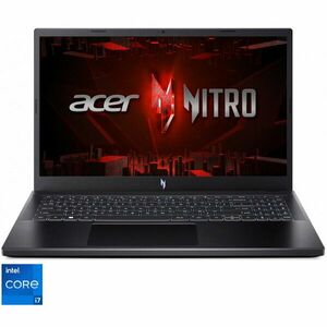 Laptop Gaming 15.6'' Nitro V 15 ANV15-51, FHD IPS 144Hz, Procesor Intel® Core™ i7-13620H (24M Cache, up to 4.90 GHz), 16GB DDR5, 512GB SSD, GeForce RTX 4050 6GB, No OS, Obsidian Black imagine