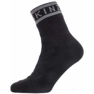 Sealskinz Waterproof Warm Weather Ankle Length Sock With Hydrostop Black/Grey M Șosete ciclism imagine